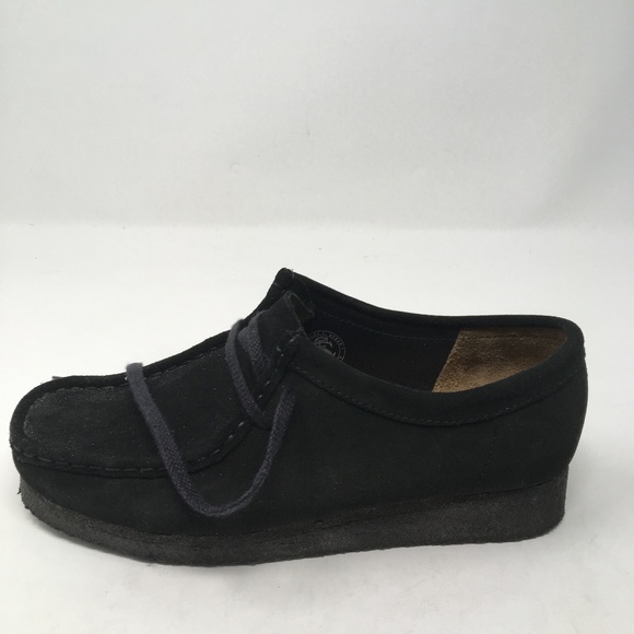 clarks black suede shoes